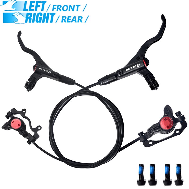 Bicycle Hydraulic Disc Brake Set Double Piston Bicycle Hydraulic Brake Caliper Mountain Bike Brakes for 160mm Rotor MTB Part