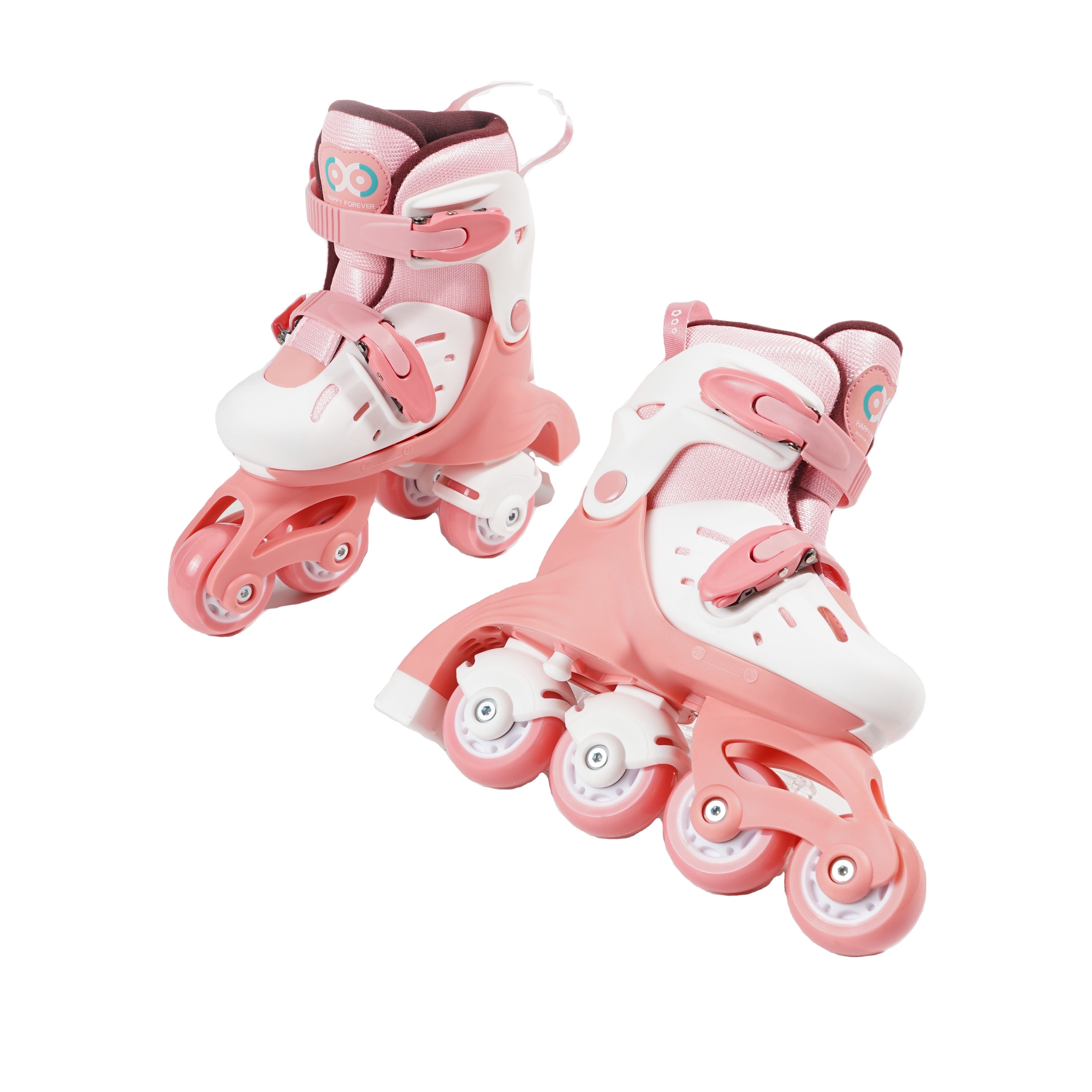 668 Adjustable Four-Wheel Roller Skates Full Flash PU Wheel Inline Quad Convertible Design for Boys and Girls