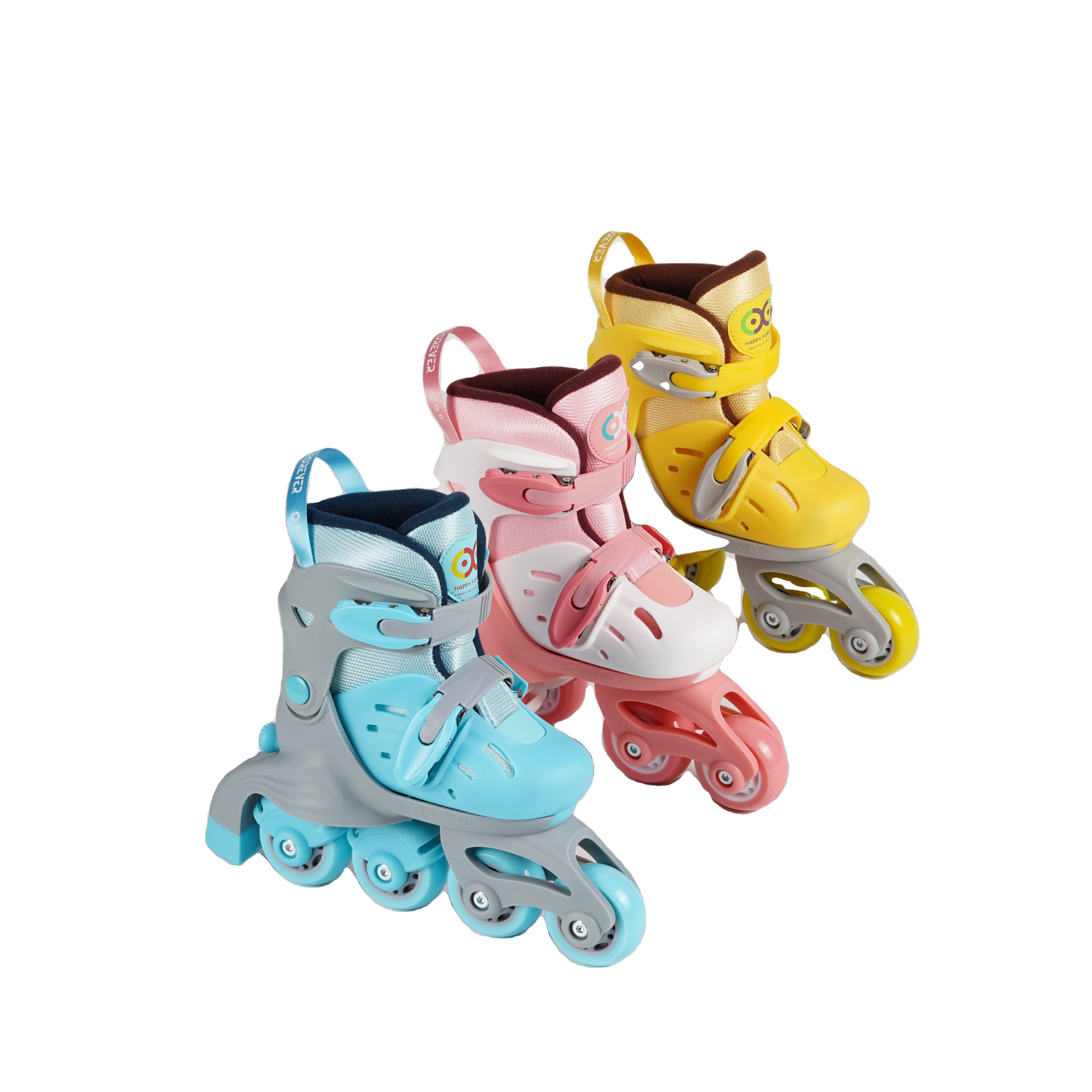 668 Adjustable Four-Wheel Roller Skates Full Flash PU Wheel Inline Quad Convertible Design for Boys and Girls