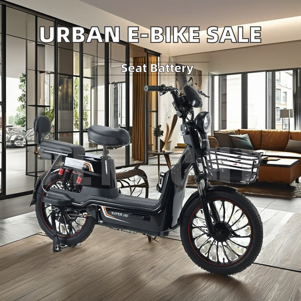 Factory Direct Sale Urban Leisure Electric Bike High Carbon Steel Rear Hub Motor 3 Speed Bluetooth Convenient for City Use