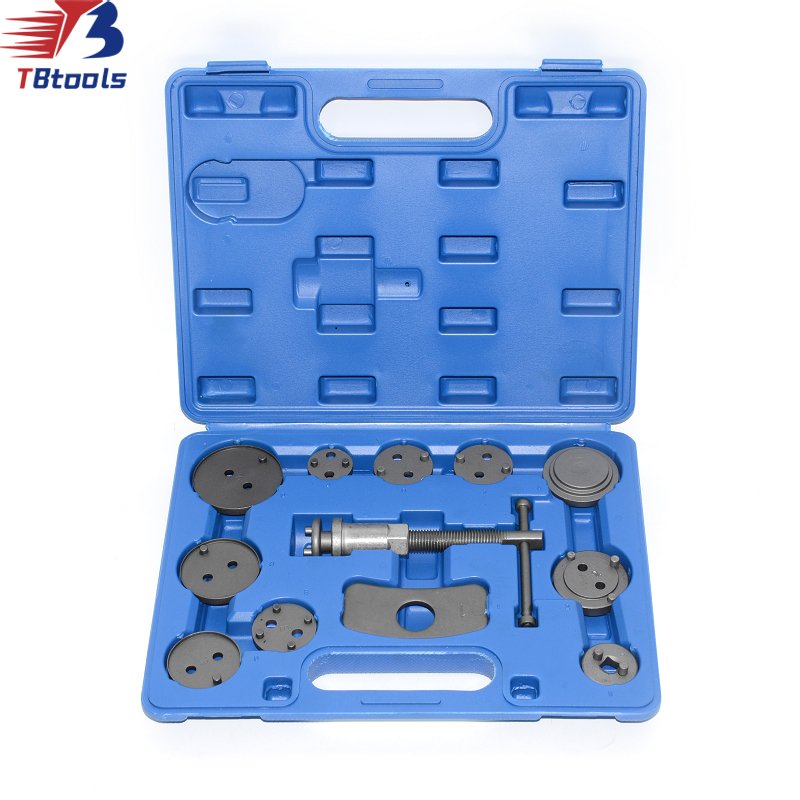 TBTOOLS Car Auto 13pcs Universal Front and Rear Caliper Disc Brake Caliper Piston Rewind Wind Back Repair Tool Kit Sets TB121