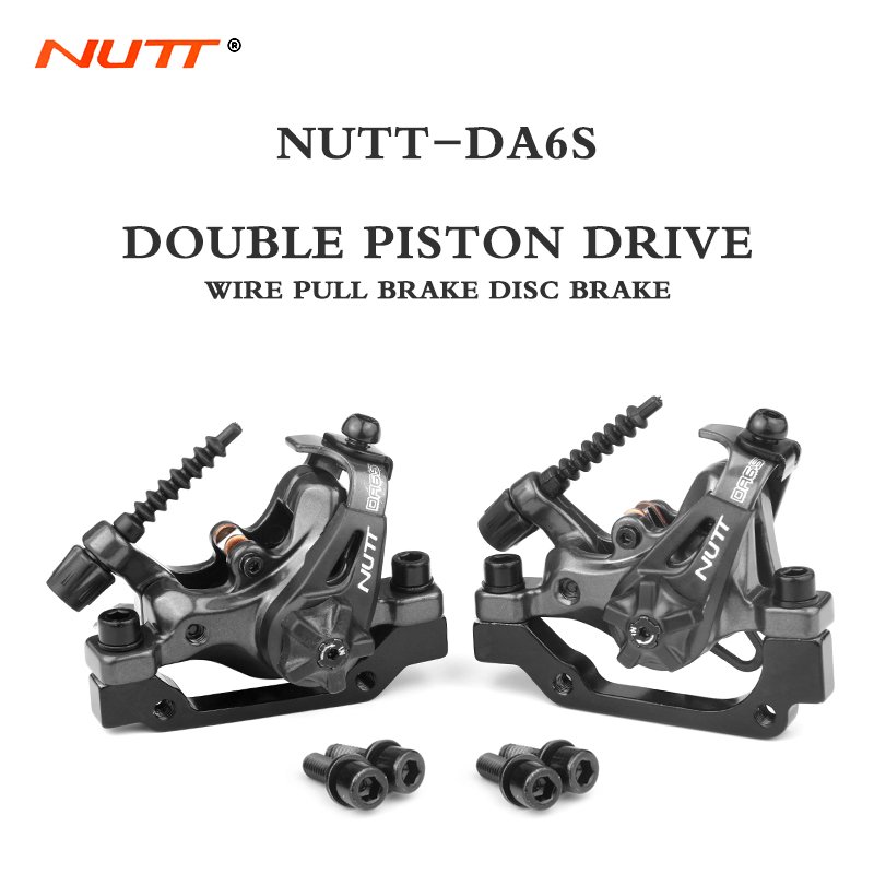 NUTT DA6S Electric Bilateral Brakes MTB Dual Piston Drive Disc Brake Caliper 160mm Rotor Mountain Bicycle Disc Brake