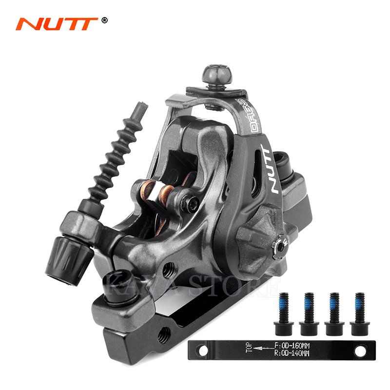 NUTT DA6S Electric Bilateral Brakes MTB Dual Piston Drive Disc Brake Caliper 160mm Rotor Mountain Bicycle Disc Brake