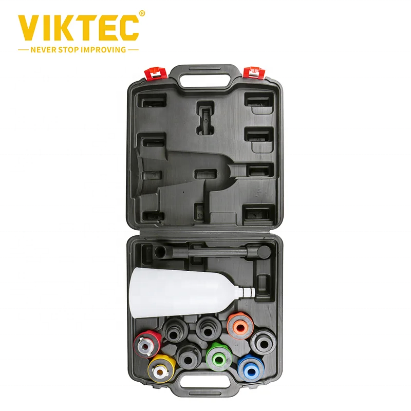 VIKTEC Automotive Car Repair Tool 11 Piece Engine Oil Filling Set with Color-code Adaptors (VT13084E)