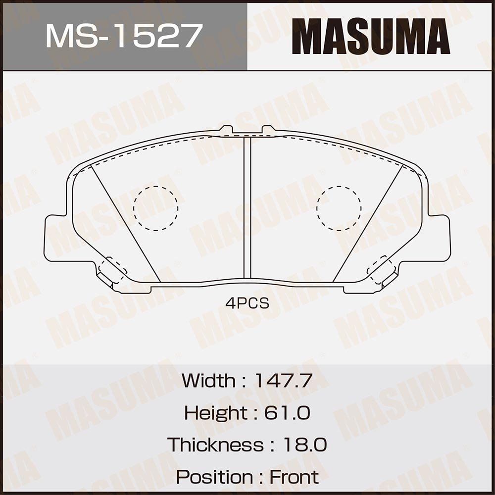 MS-1527N 04465-52180 Auto Brake System Parts Front Axle Semi-metallic Brake Pads with Emark GDB3459