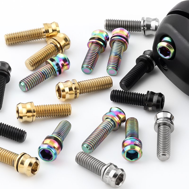 MUQZI Bicycle Titanium Screw Wholesale M6x17 M6x19 Brake Caliper Screw Bolts With Washer