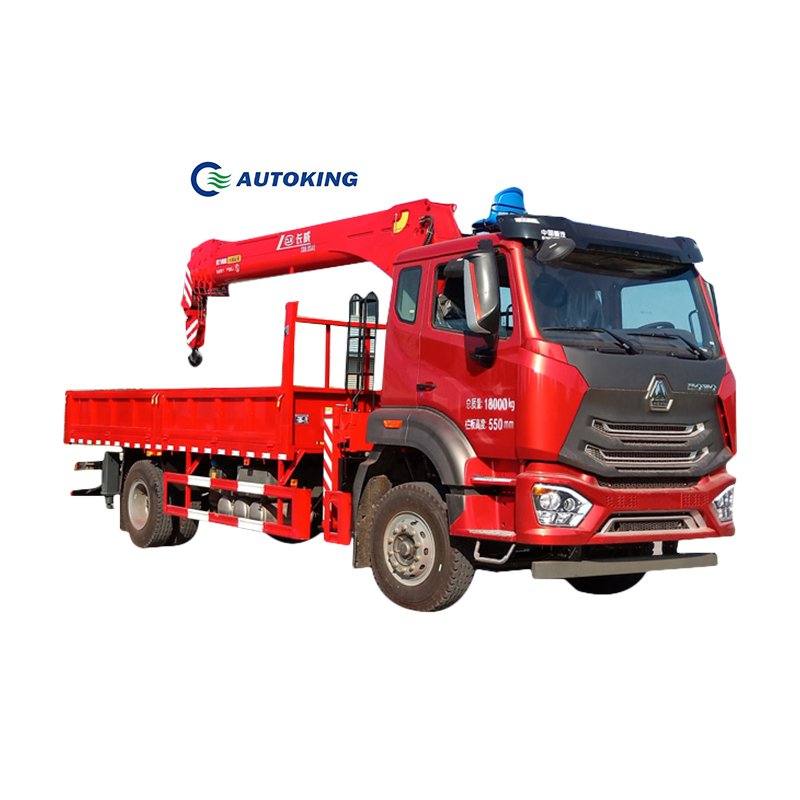 4*2 7 Ton Hydraulic Crane Truck HOWO Flatbed Chassis Bed Crane Truck Mobile Crane Construction Howo Foldable
