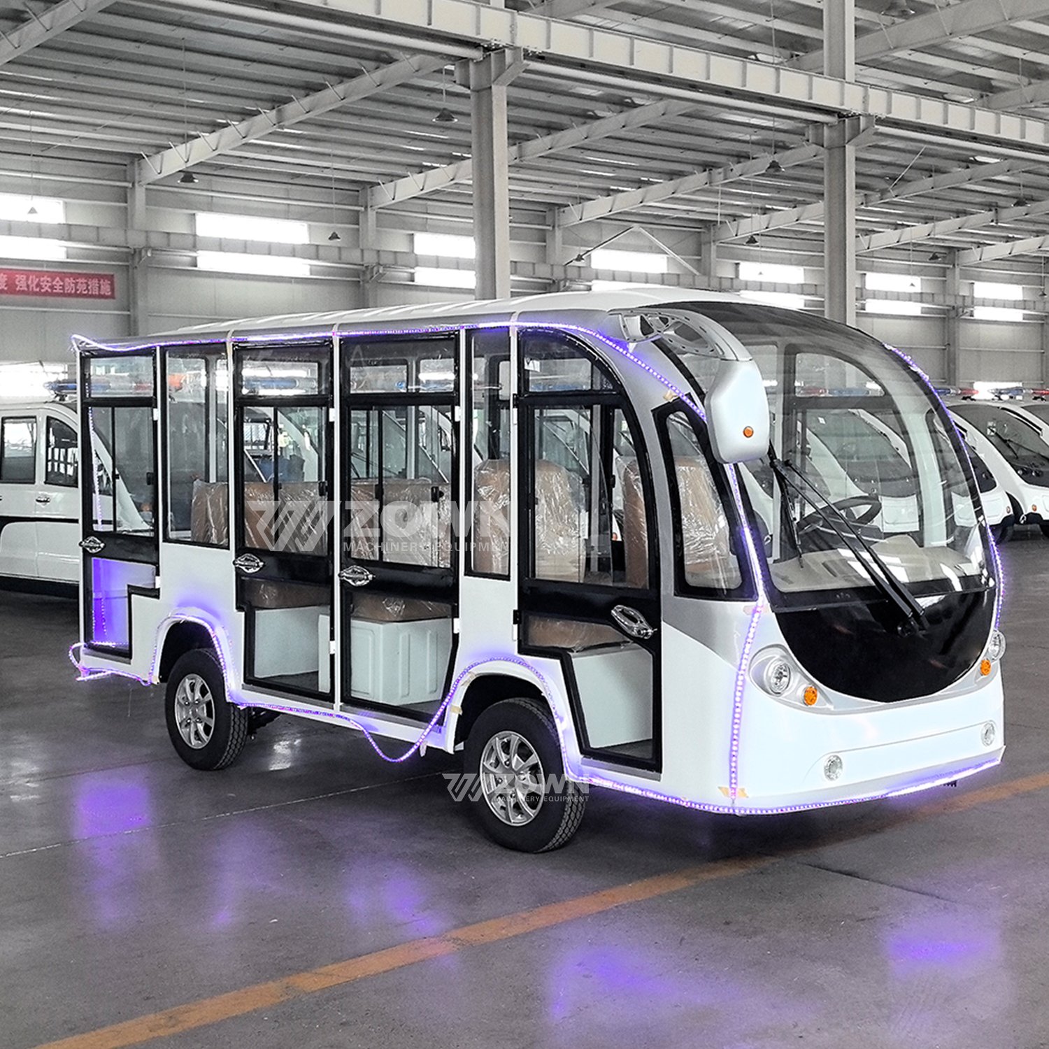 8-23 Seat Electric Shuttle Bus with Door Minibus with air Conditioner Factory Direct Sale Long Battery Life