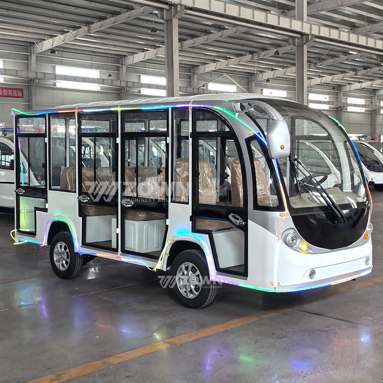 8-23 Seat Electric Shuttle Bus with Door Minibus with air Conditioner Factory Direct Sale Long Battery Life
