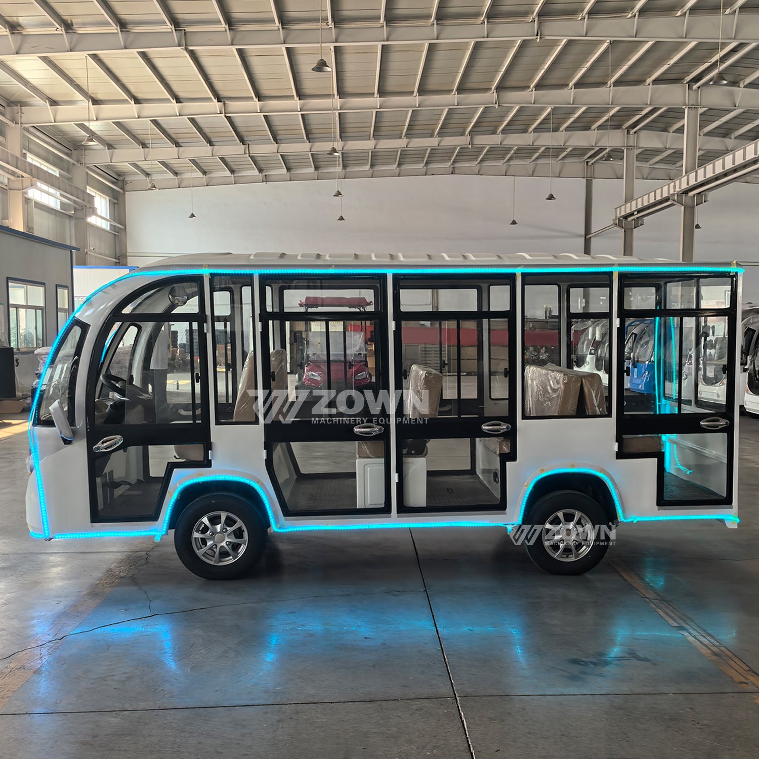 8-23 Seat Electric Shuttle Bus with Door Minibus with air Conditioner Factory Direct Sale Long Battery Life