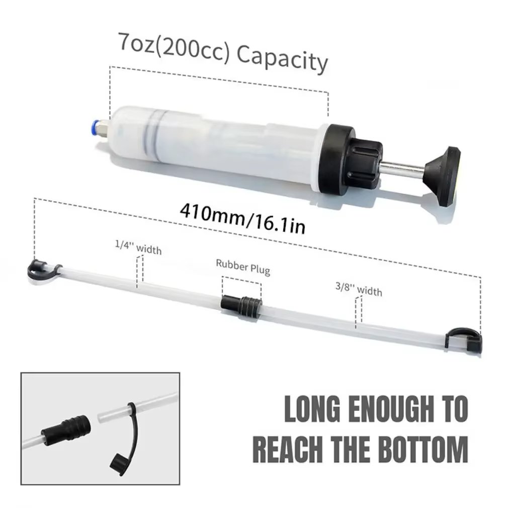 Automotive Oil Syringe with Hose Car/Truck Oil Change Syringe Brake Fluid Extractor Pump 200cc/ 500cc/ 300ML Oil Syringe