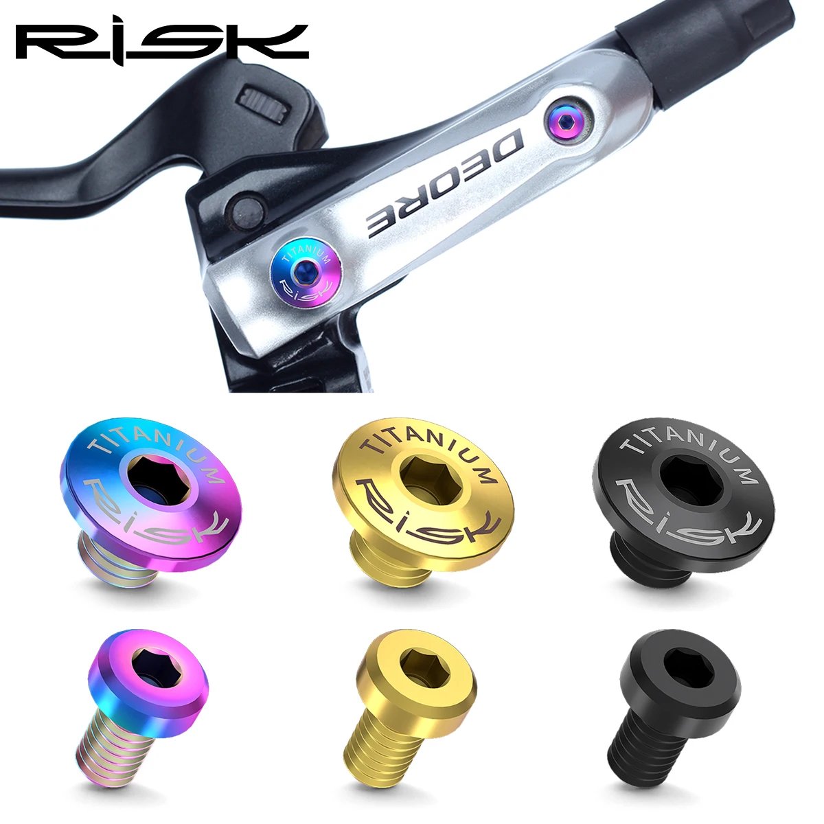 RISK a Whole/Separate Oil Cylinder Lid Bolts for Shimano Bike Brake Lever Titanium Disc Fixed Screw Bicycle Hydraulic Brake Bolt