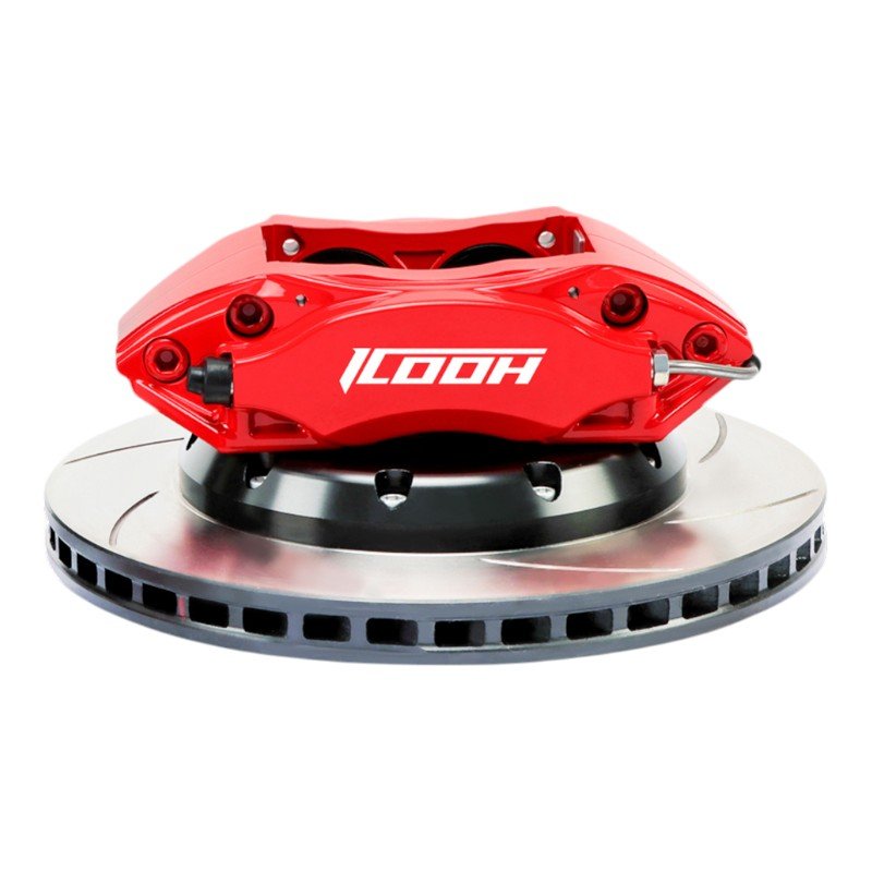 ICOOH Racing D45 Brake Caliper Rear Wheel 4 Pistons Split Forged with 280/300MM Assemblies Aluminum Alloy for 15/16 Inch Rim