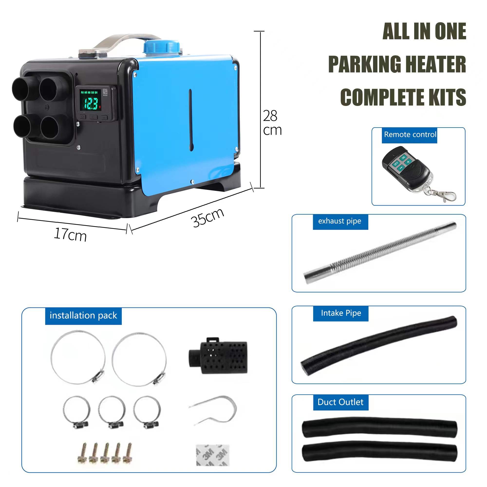 WENJU 5kw diesel Heater 12v diesel Heating 12V 24V Diesel Parking Heater Portable Auto air Conditoining 2KW 5KW