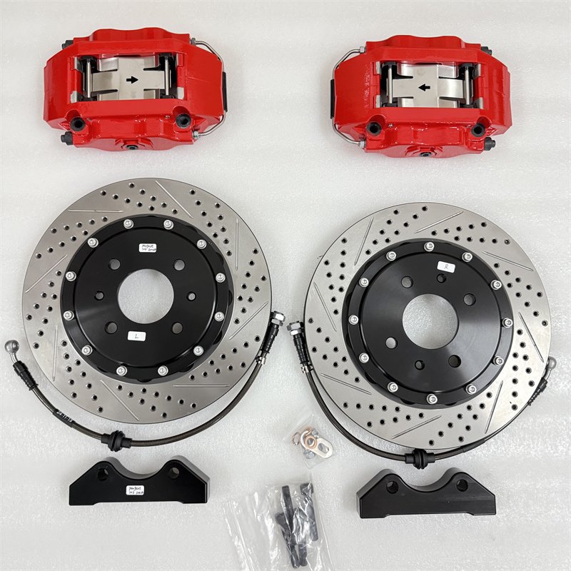 Jekit Upgrade Auto Brake System SPOON 4-piston Front Wheels Racing Brake Calipers Kit for Honda civic Accord CR-V Professional