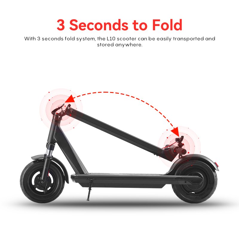 Wholesale Electric Kick Scooter Folding 25Km/h 10inch Offroad Powerful Double Front and Rear Brakes Electric Scooters
