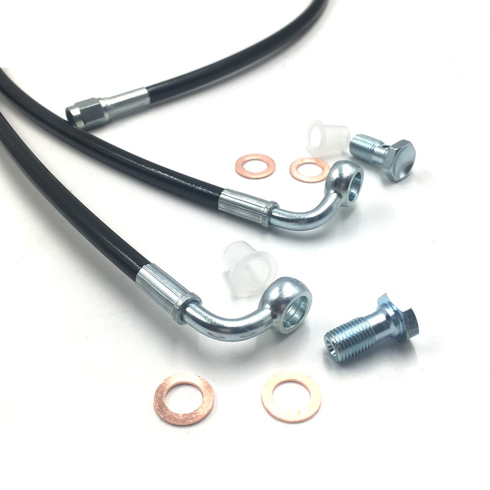 DOT Durable AN3 Black PVC Coated Stainless Steel Braided PTFE Teflon Auto Brake Hoses Modifying Car Brake System Pipeline Tubing