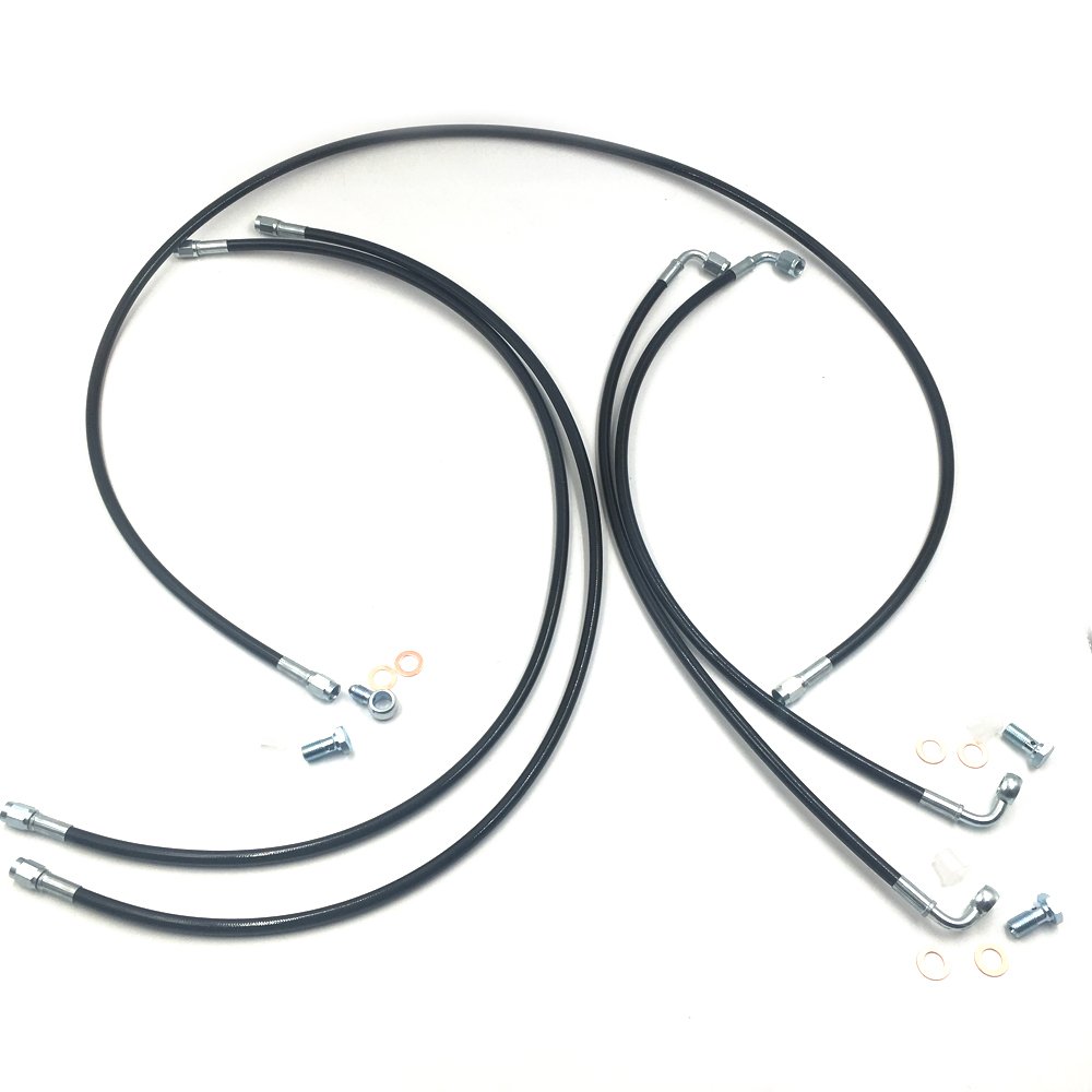 DOT Durable AN3 Black PVC Coated Stainless Steel Braided PTFE Teflon Auto Brake Hoses Modifying Car Brake System Pipeline Tubing