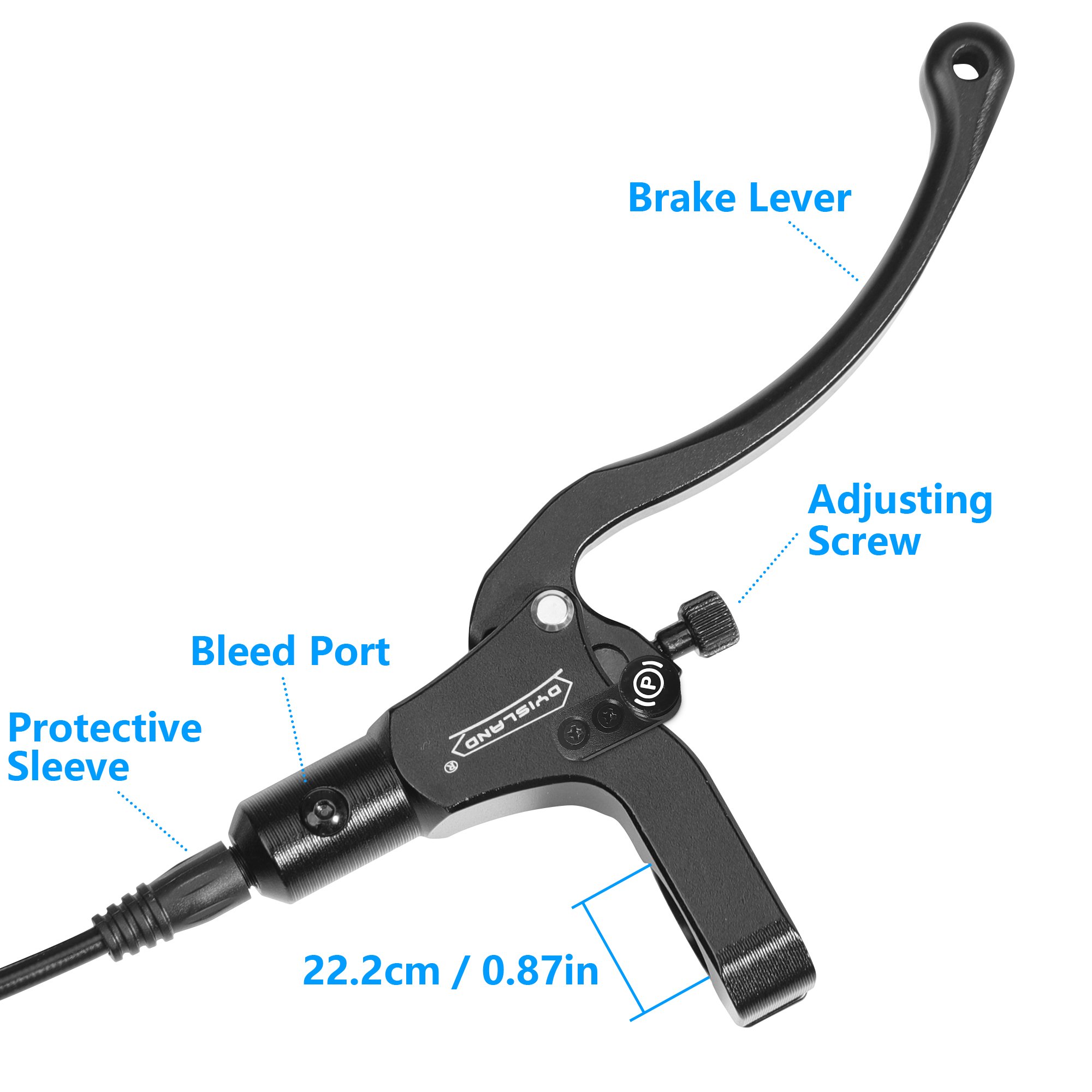 DYISLAND SLD-220 Tri-cycle Bike Ebike Sensor Control 3 Finger Forged Aluminum Lever Electric Tricycle Hydraulic Disc Brake