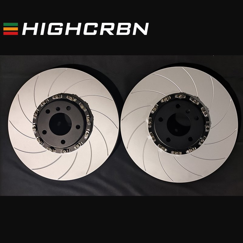 HIGHCRBN 390*36mm 2-piece Brake Disc Floating Front for Audi RS6(4G5;4GD)/RS7 OE#4G0615301E