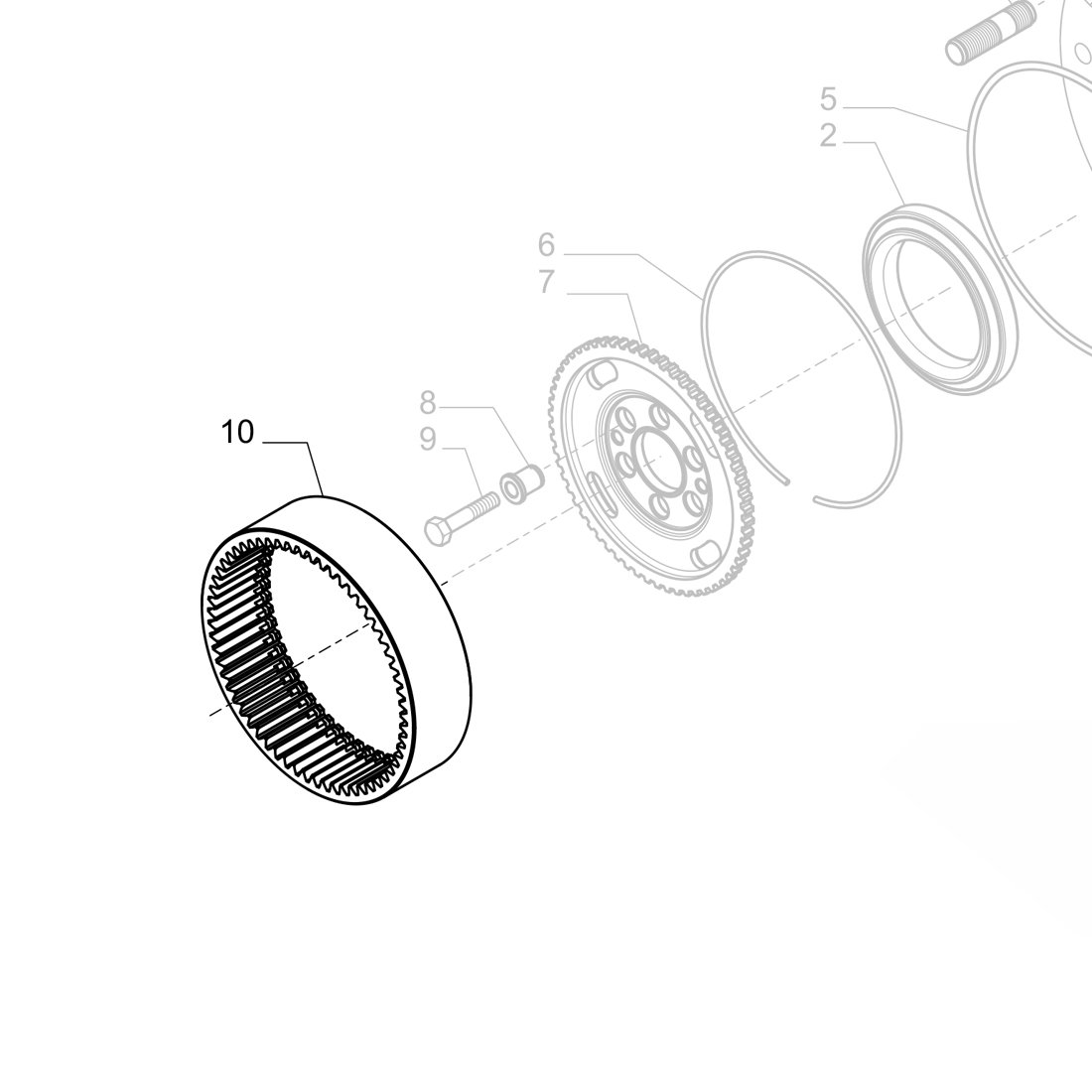 Certified High Quality Steel Ring Gear Spare Parts for Construction Machinery with OEM Number 125549 Guaranteed Price