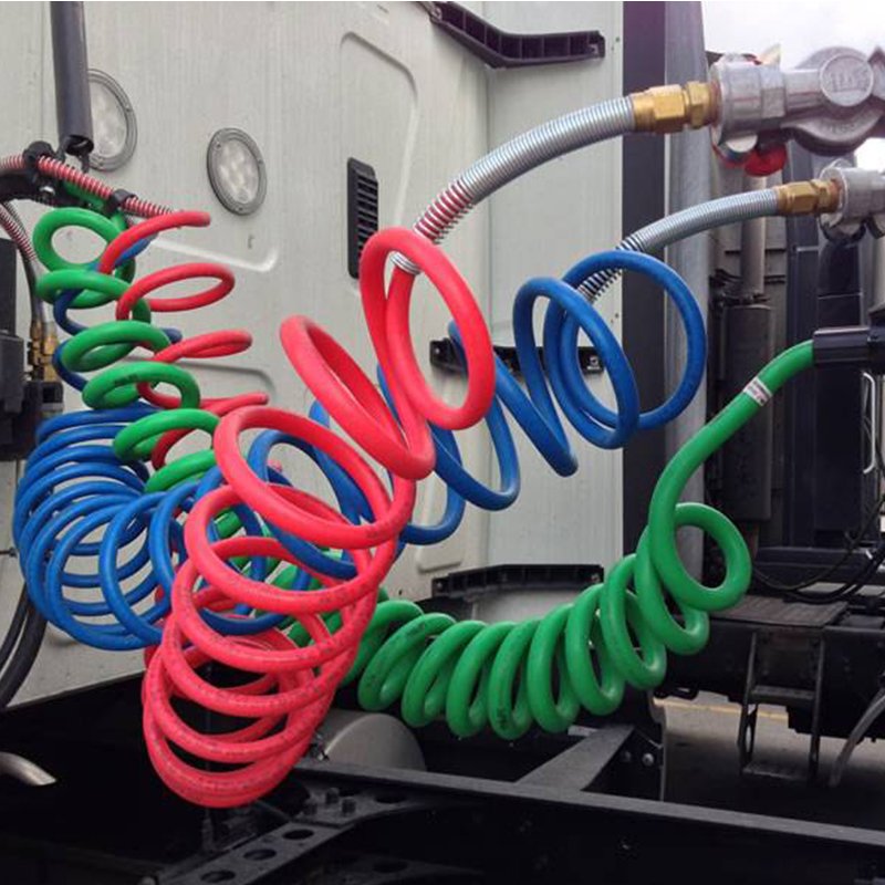 High-Pressure Pu Pa Flexible Spiral Air Brake Coil Hose Air Compressor Polyurethane Air Hose