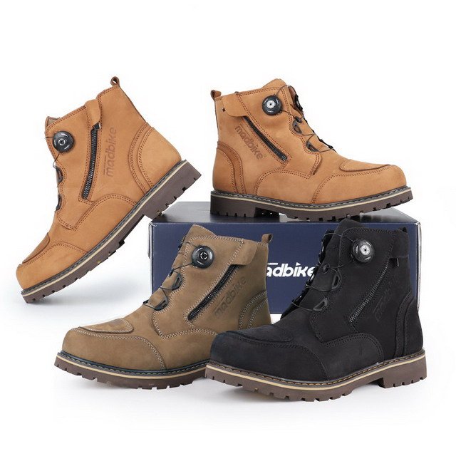 Factory Wholesale Waterproof Speed Racing Boots Non-slip Leather Men Women Motorcycle Shoes