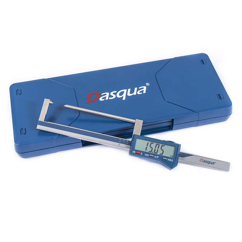Dasqua Solid Stainless Steel 0-80mm Brake Rotor Gauge Wheel on Caliper Measuring Tool