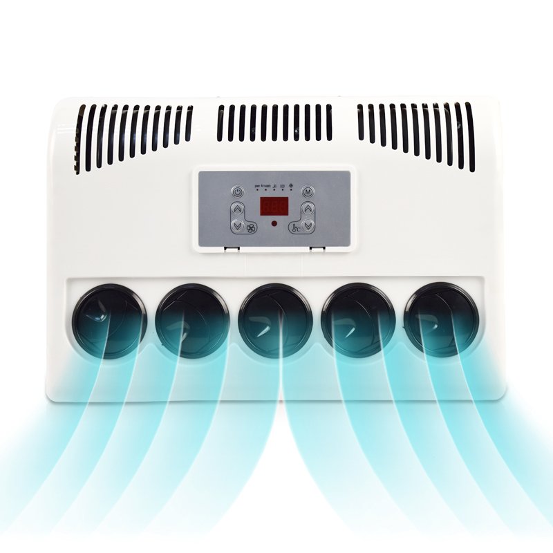 Electric Car AC Sleeper Air Conditioner System Rear Mounted Split for Car Truck Rv Parking Air Conditioner 12v