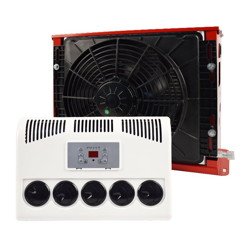 Electric Car AC Sleeper Air Conditioner System Rear Mounted Split for Car Truck Rv Parking Air Conditioner 12v