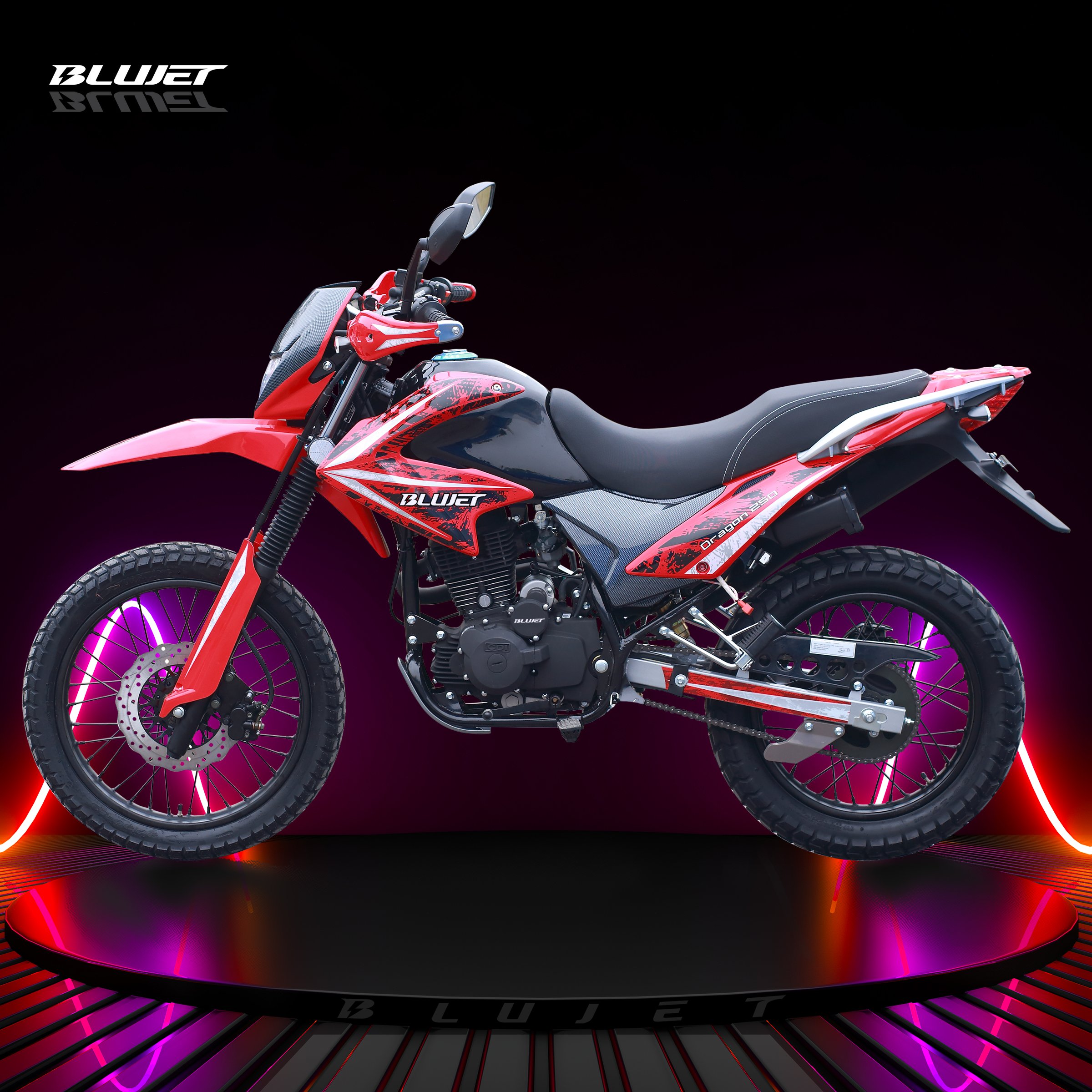 250 Cc 250cc Push Rod CG250 Engine Digital Meter Disc Brake Street Legal Motorcycles