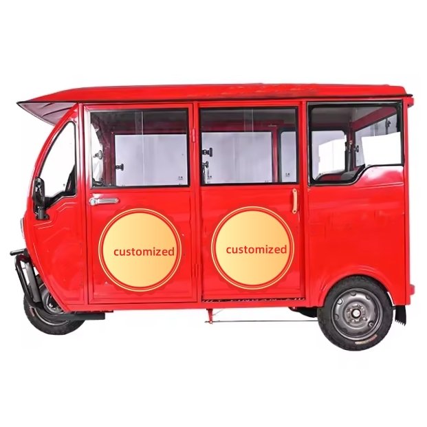 High-power Enclosed Passenger Tricycle Adult Electric 3 Wheel TukTuk Electric Tricycle for Sale