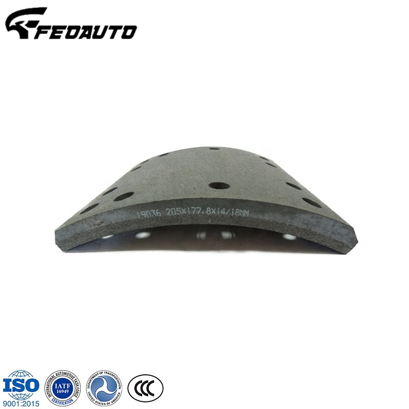 19036 19037 Brake Lining DF/24/1 DF/25/1 IL/66/3 IL/67/3 Truck Trailer Brake Parts