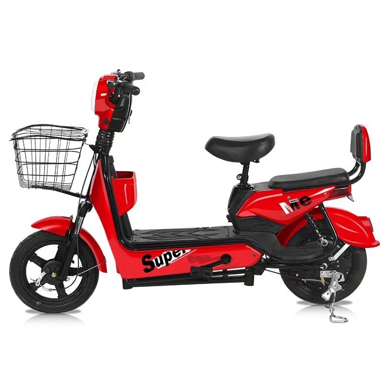 48v 350W Electric Motorcycle Scooter Bike Hot Sale Cheap Adult EV Racing Motorcycle Steel Material Lead Acid Battery