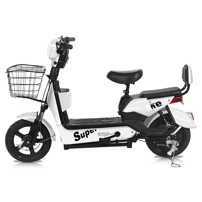 48v 350W Electric Motorcycle Scooter Bike Hot Sale Cheap Adult EV Racing Motorcycle Steel Material Lead Acid Battery