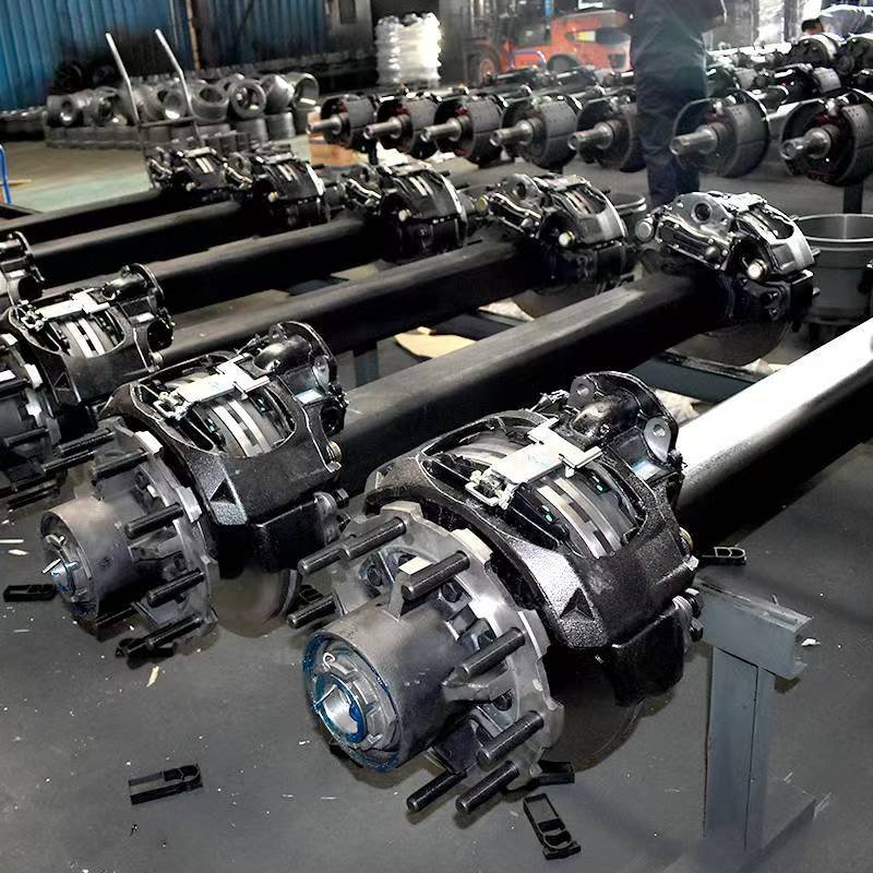 AMERICAN EUROPEAN HEAVY DUTY TRUCK TRAILER AXLE DRUM BRAKES PARTS TRAILER AXLE ASSEMBLY