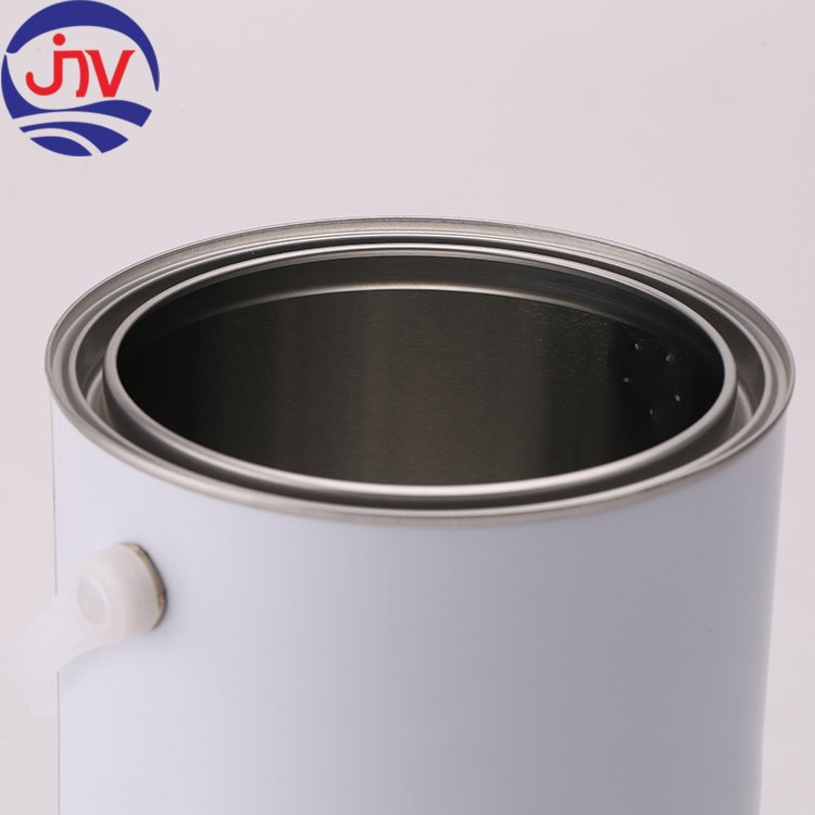 Wholesale Sale White Color 5 Litres Metal Pails Round Metal Tin Barrel with Metal Handle