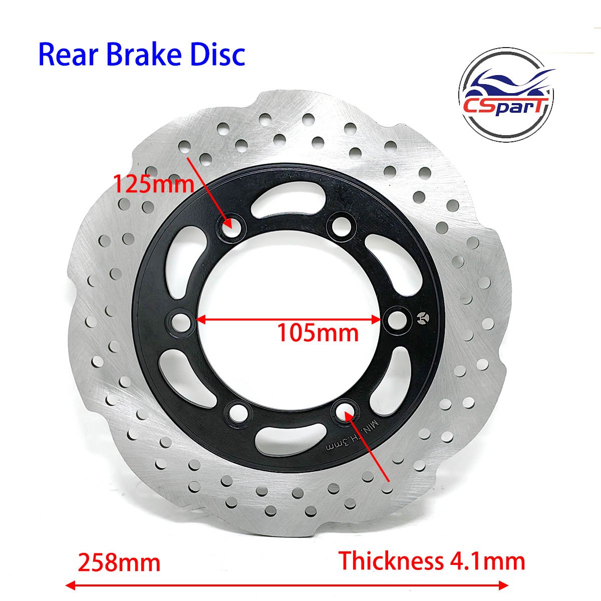 Motorcycle Rear Brake Disc Rotor Disk for Zongshen ZS250GY-3 RX3 ZS250 GY-3
