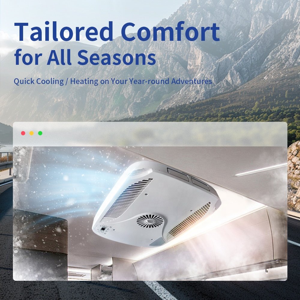 Gree High Quality 15000Btu Family Roof Top Caravan Air Conditioner R32 110V Cooling Heating Cassete Thin Inverter AC for Camper