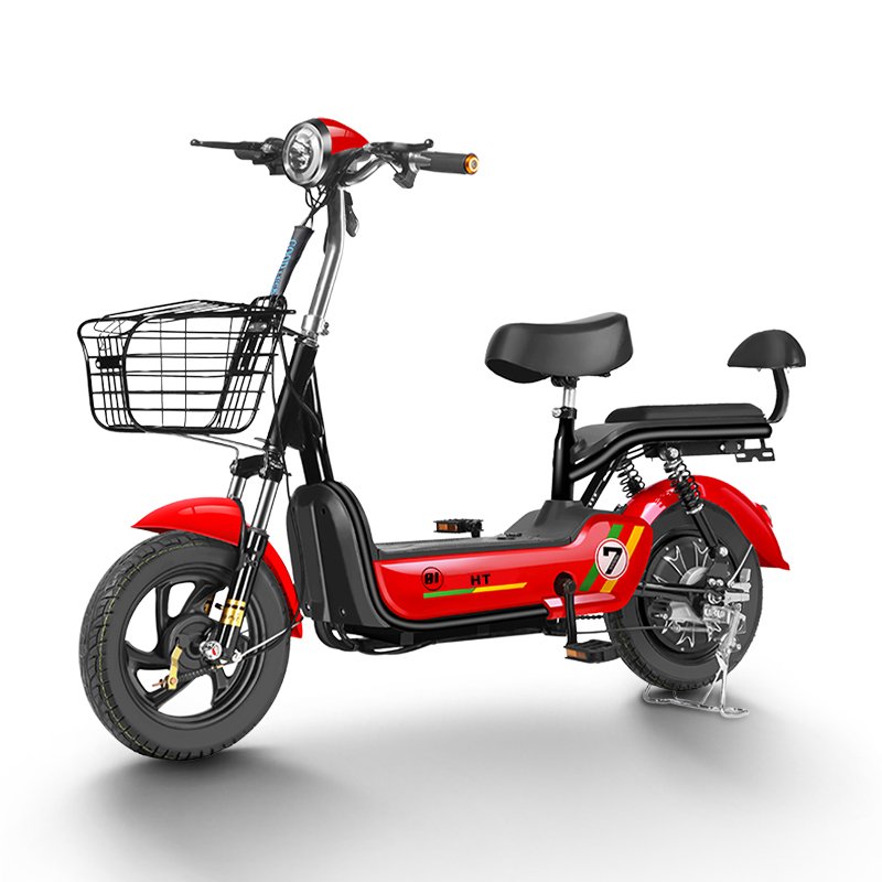 48V 350W Brushless Pedal Electric Bicycle With LED Display Adults' Two-Seater Bike