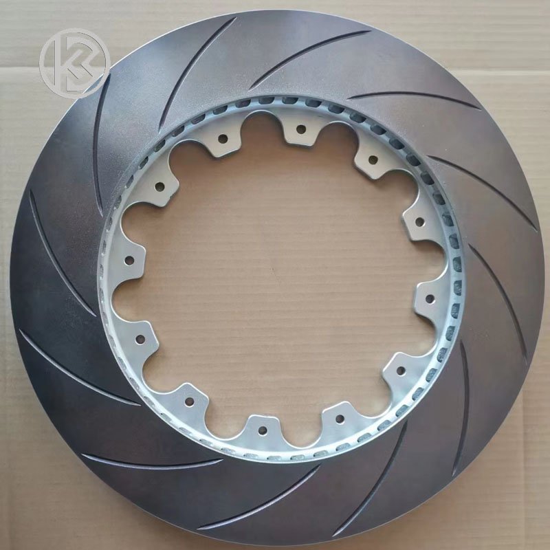 4M0615601P High-end Racing Quality Drilled and Slotted High Performance 2 Pieces Floating Brakes Disc for AUDI A8 Q7 SQ7