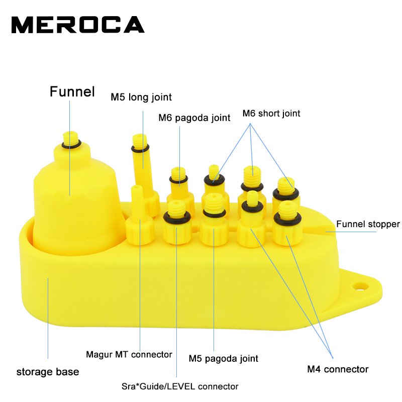 MEROCA Universal Bicycle Disc Brake Hydraulic Oil Bleed Tool Funnel Kit Avid Bike Hydraulic Brake Repair Tools