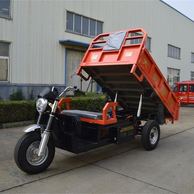 New Energy Delivery Cargo 3-Wheel Electric Tricycle with Self Dumping Open Body Auto Rickshaw with 3000W