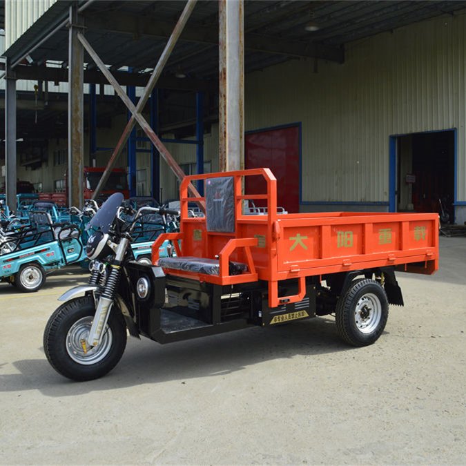 New Energy Delivery Cargo 3-Wheel Electric Tricycle with Self Dumping Open Body Auto Rickshaw with 3000W