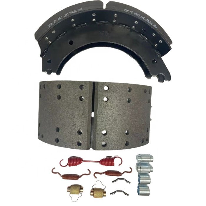 American Heavy Duty Truck Trailer Bus Bendix Meritor Kenworth Axle 4707Q 4707 Brake Shoe with Repair Kits Springs for Mack