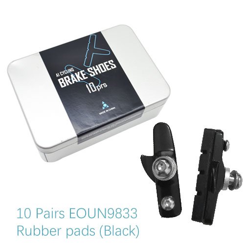 10 Pairs Bicycle V/C Brake Holder Pads Shoes Blocks Rubber/Specific Compounds Durable Pad for Long-lasting Performance