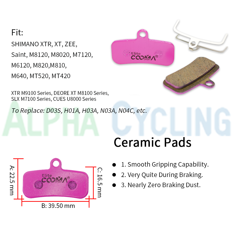 Ceramic Disc Brake Pads for Shimano M9120 M8120 M7120 M6120 Saint M810 M820 ZEE M640 H01 H03A MT520 MT420 Bengal Helix