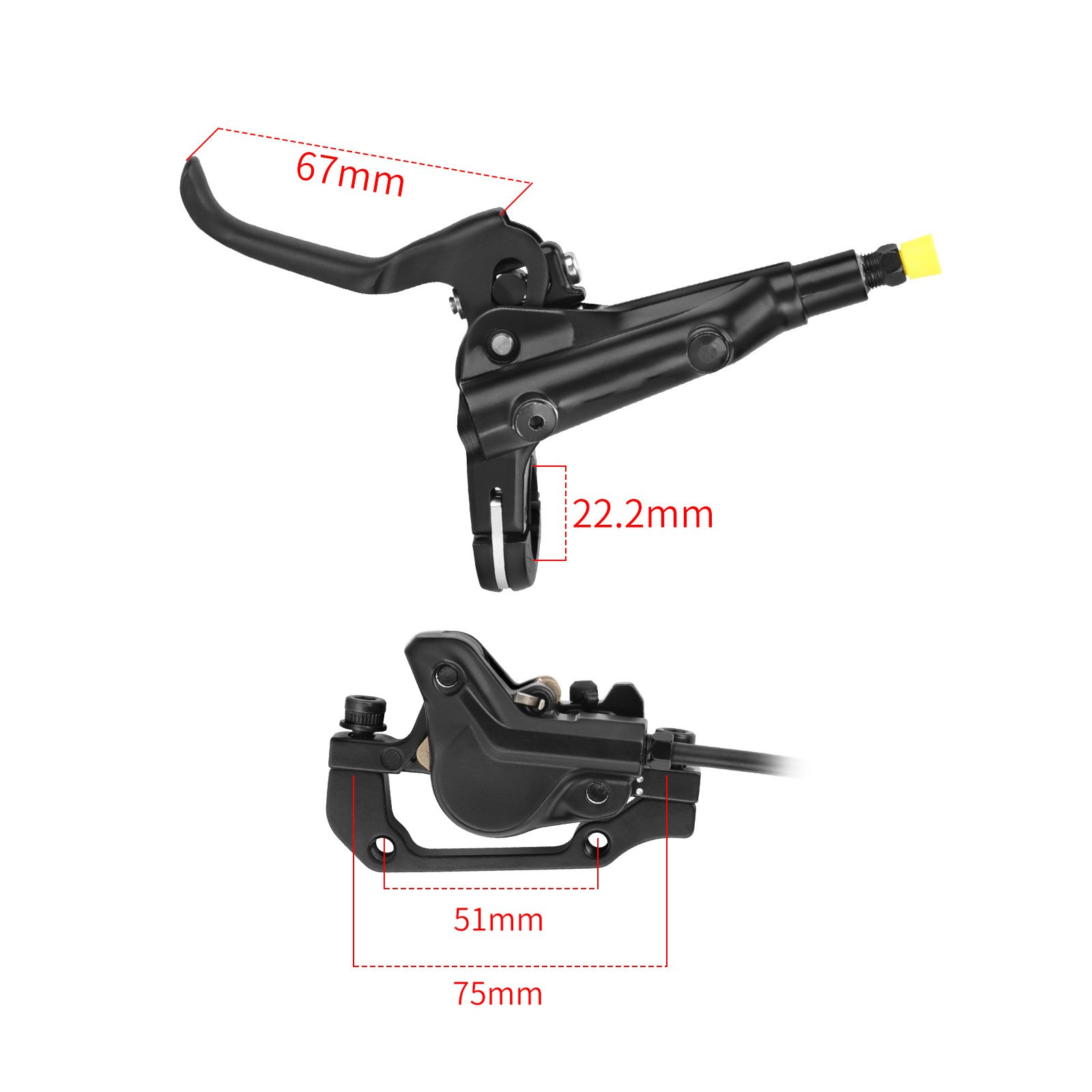 Electric Bicycle Aluminum Disc Brake Cylinders shimano Hydraulic Brake Master Cylinder Brake Set