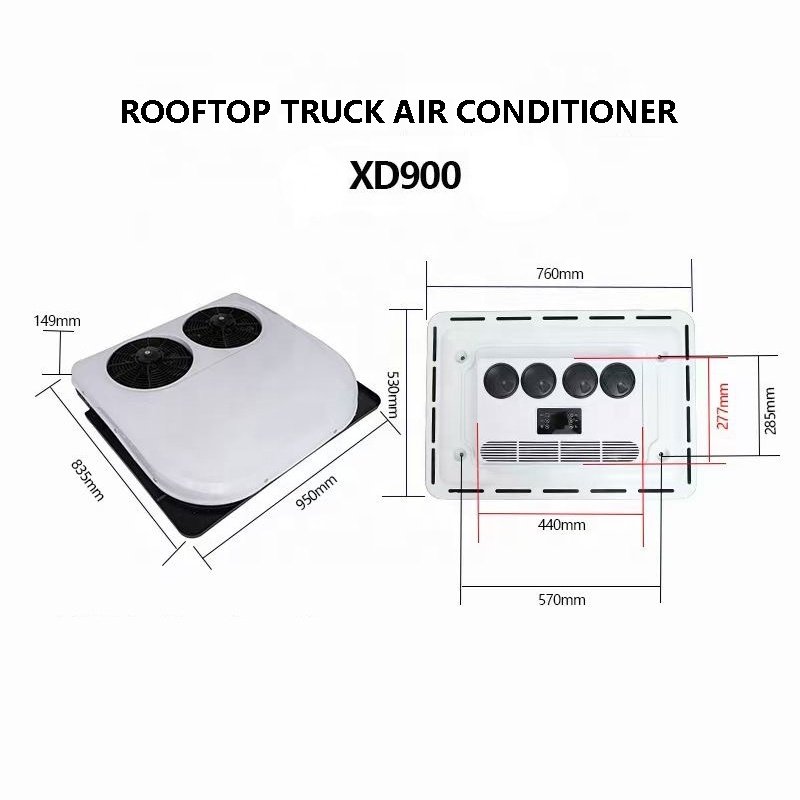 Roof Mounted12 Volt Rooftop air Conditioning Dc 12v 24v Electric Parking Air Conditioner for Car Van Truck Bus Caravan