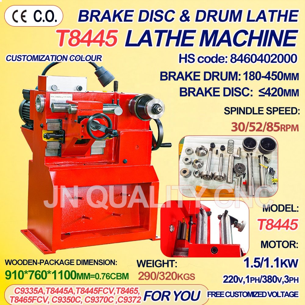 Good Quality Brake Disc Lathe Machine Brake Disc Cutting Grinding Machine for All Cars T8445 T8445A